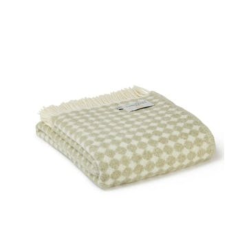 Jaquard Reversible Throw 130 x 200cm, Sage