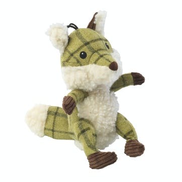 Tweed Plush Fox Dog Toy