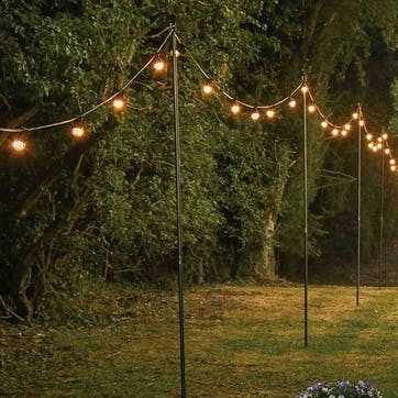 Festoon Pole H275cm, Raw Metal