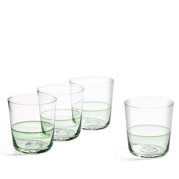 1815 Glass Set of 4 Tumblers 350ml, Green