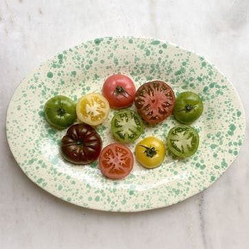 Splatter Serving Platter 44cm, Pistachio