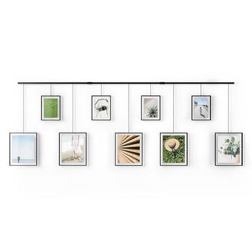 Exhibit Set of 9 Hanging Photo Frames, Black