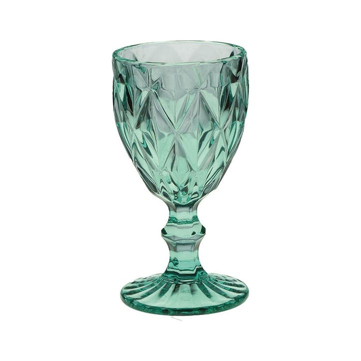 Diamond Goblet 250ml, Turquoise