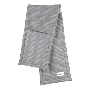 Pique Oven Gloves, L100 x W22cm, Morning Grey