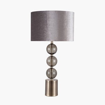 Harris Table Lamp H58cm, Antique Brass and Smoke