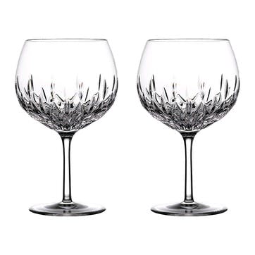 Lismore Set of 2 Balloon Glasses 550ml, Clear