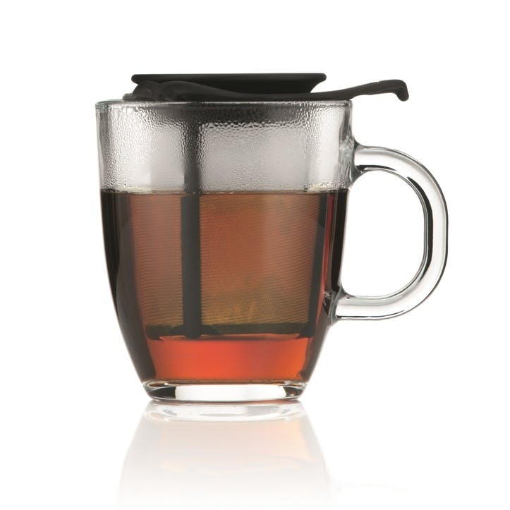 Yo-Yo, Mug And Tea Strainer, 35cl, Black