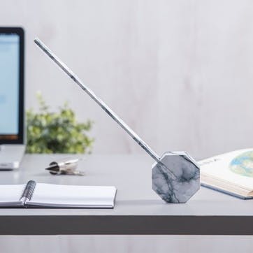 Octagon One Desk Lamp, 38cm, Marble