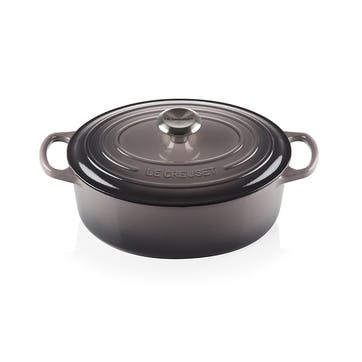 Cast Iron Oval Casserole - 29cm; Flint