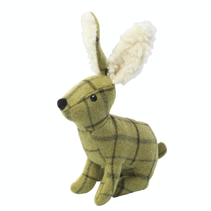 Tweed Plush Hare Dog Toy