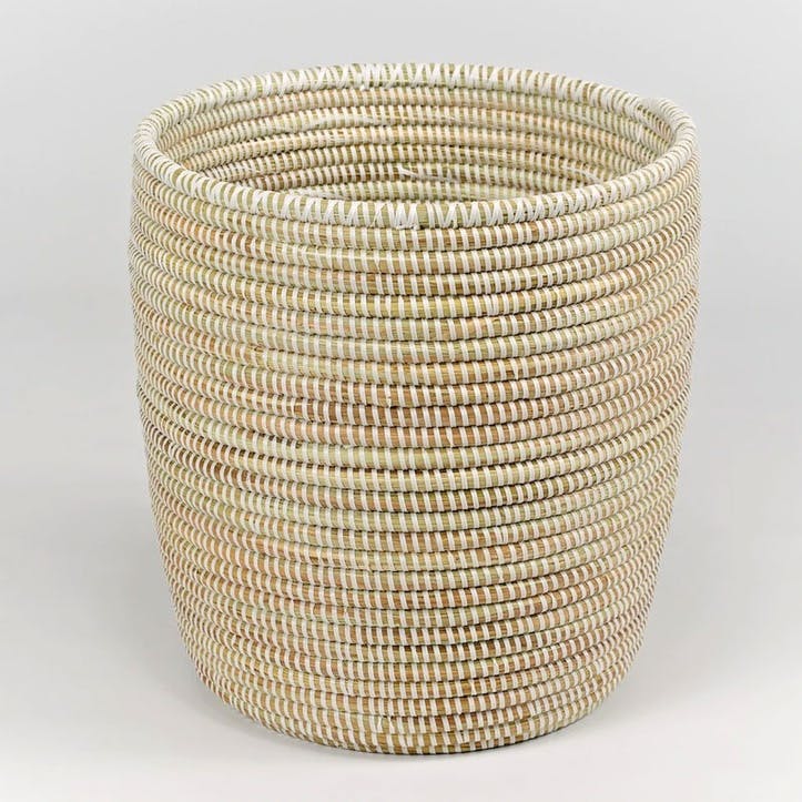 Handwoven Wastepaper Basket, Natural