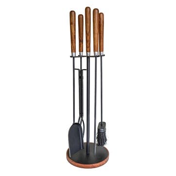 Companion Round Fireside Set H73cm, Black