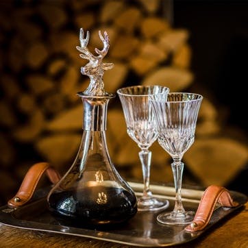 Decanter With Stag Head Stopper