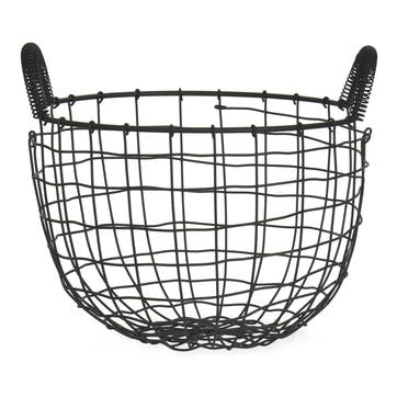 Large basket, W45cm, Garden Trading Company, Wirework, black