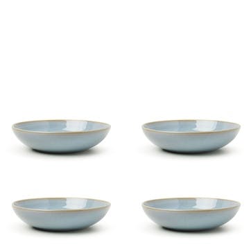 Reactive Glaze Set of 4 Pasta Bowls, Grey