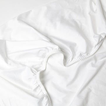 Perfect Percale  Fitted Sheet Superking, White