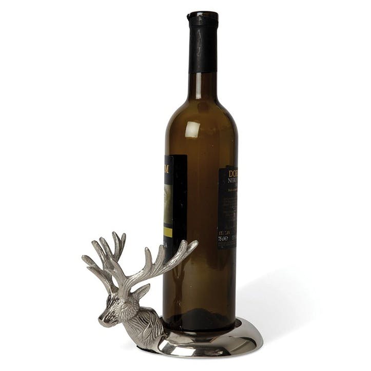 Stag Bottle Holder, H10.5 x W20cm, Silver