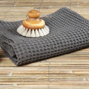 Waffle Bath Towel, L150 x W50cm, Dark Grey