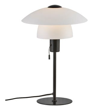 Verona Table Lamp H40cm, Opal White