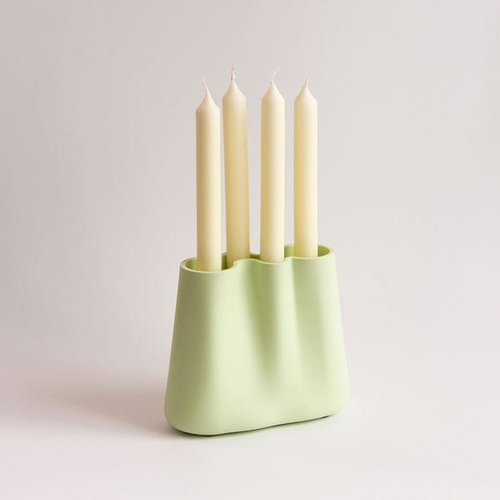 Jumony Dinner Candle Holder, Icy Green