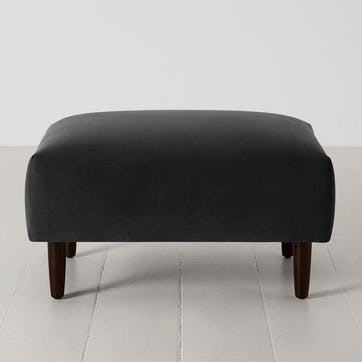 Model 05 Velvet Ottoman, Charcoal