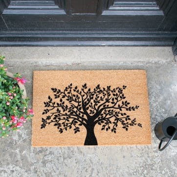 Tree of Life Doormat, Black