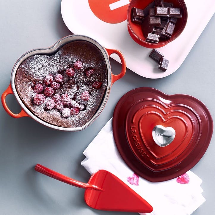 Heart Casserole With Stainless Steel Heart Knob, Cerise