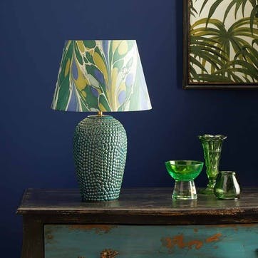 Pooky, Cowrie Table Lamp, in Blue Ceramic