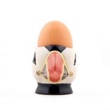 Puffin Egg Cup, H6cm, Black & White