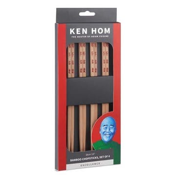 Bamboo Chop Stick Set x4 , Wood