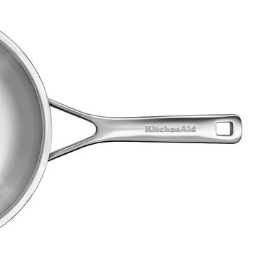 MultiPly Stainless Steel Wok with Lid 28cm, Silver