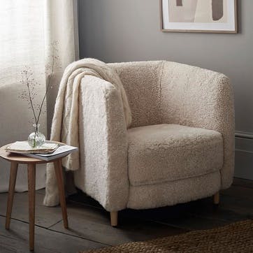Sheepskin Cosy Chair , Pearl