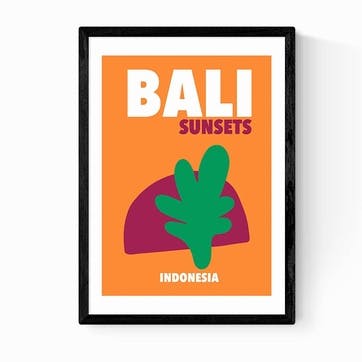 Mother & Sun Studio Bali Sunsets Print, Orange