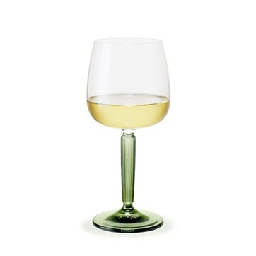 Hammershøi Set of 2 White Wine Glasses 350ml, Green