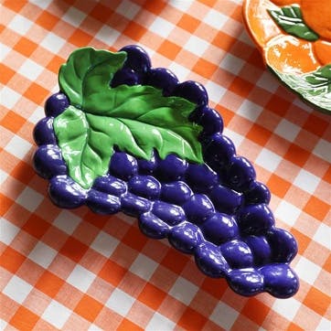 Grape Side Plate, D28cm, Purple