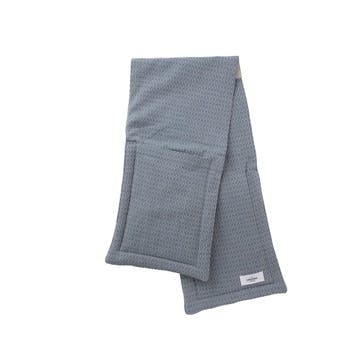 Piqué Oven Gloves 22 x100 cm, Grey Blue Stone