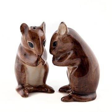 Harvest Mouse Salt & Pepper Shakers H7cm Brown