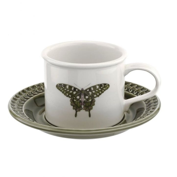 Breakfast Cup & Saucer, Forest Green