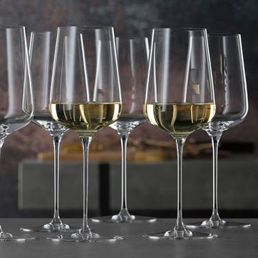 Definition Set of 2 White Wine Glasses 430ml, Clear
