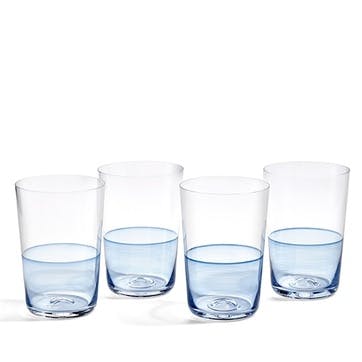 1815 Glass Set of 4 Highballs 500ml, Blue