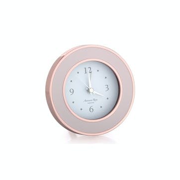 Alarm Clock; Rose Gold & Pink Enamel