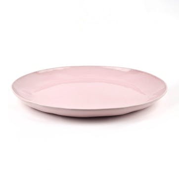 Huge serving platter, D37 x H3cm, Quail's Egg, pale pink