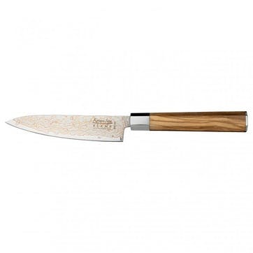 Flame Utility Knife 12cm, Olive Wood