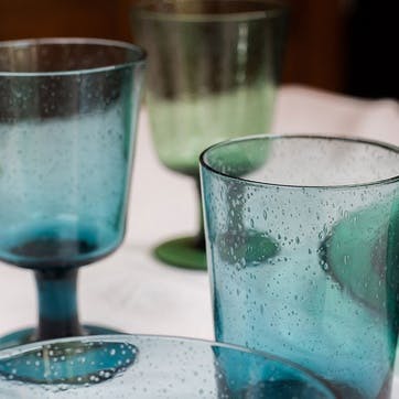 Recycled Set of 6 Wine Glasses 250ml, Jade