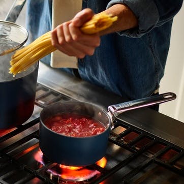 Space Folding Saucepan & Lid, 15cm, Midnight Blue