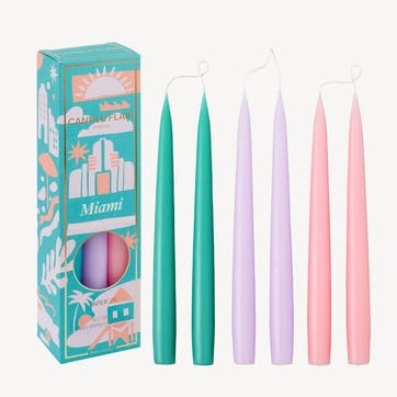 Travellers Collection set of 6 candles H25cm, Miami