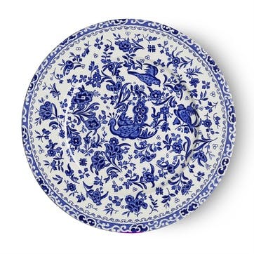 Regal Peacock Plate, D22cm, Blue