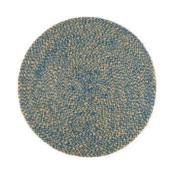 Jute Set of 4 Placemats D27cm, Cornflower