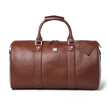 Boston Travel Bag , Tobacco Pebble