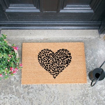 Leopard Heart Doormat